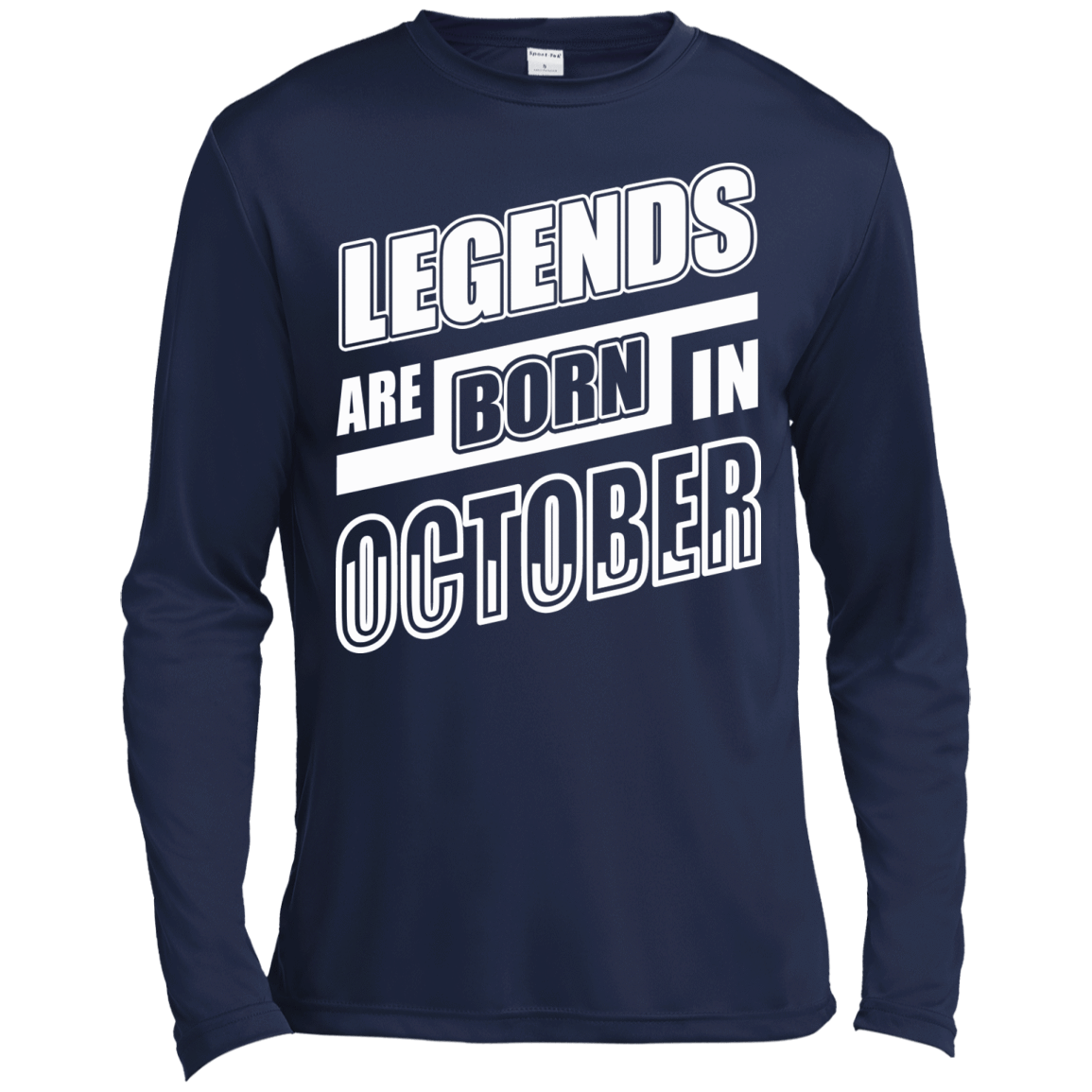 Legends are born in OCTOBER-T-Shirt & Hoodie-Long Sleeve T-Shirt-Navy