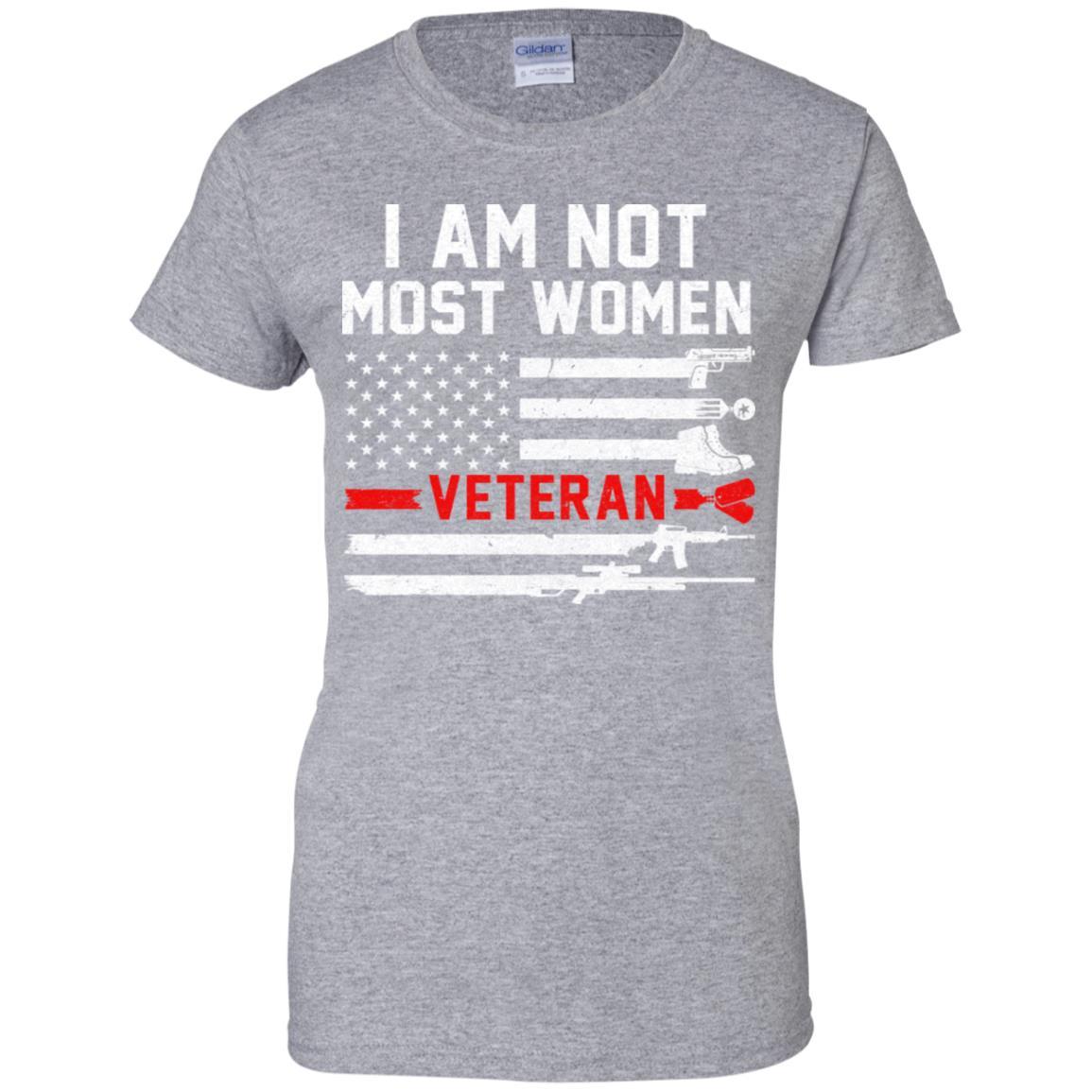 I Am Not Most Women Army Soldier Veteran-T-Shirt & Hoodie-Women's T-Shirt-Sport Grey