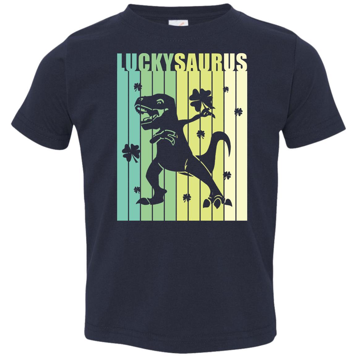 Happy St Pat Rex Day Dinosaur T-Rex Kids Patricks Day Youth-Youth Shirt-Toddler T-Shirt-Navy