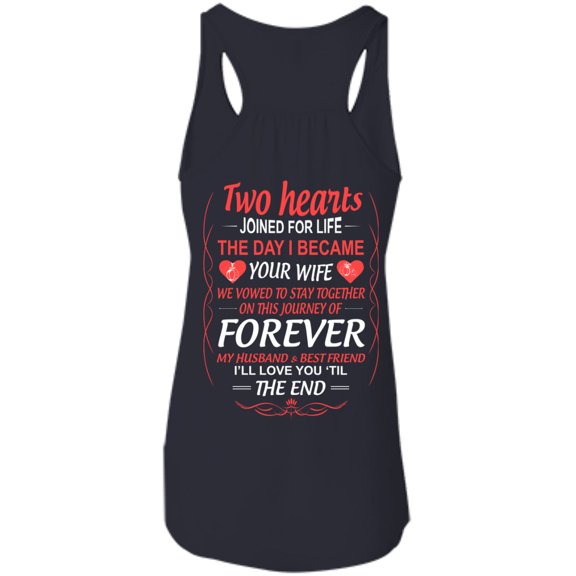 LOVE YOU TILL THE END-T-Shirt & Hoodie-Women's Flowy Racerback Tank-Midnight
