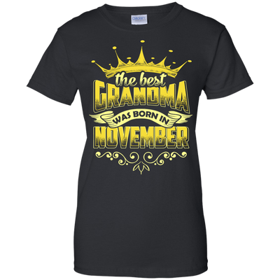 The Best Grandma Was Born In November-T-Shirt & Hoodie-Women's T-Shirt-Black
