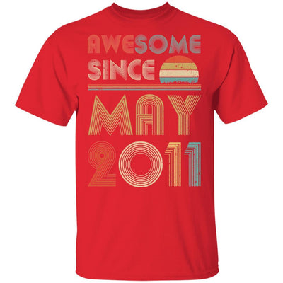 Awesome Since May 2011 Vintage 10th Birthday Gifts Youth-Youth Shirt-Youth T-Shirt-Red