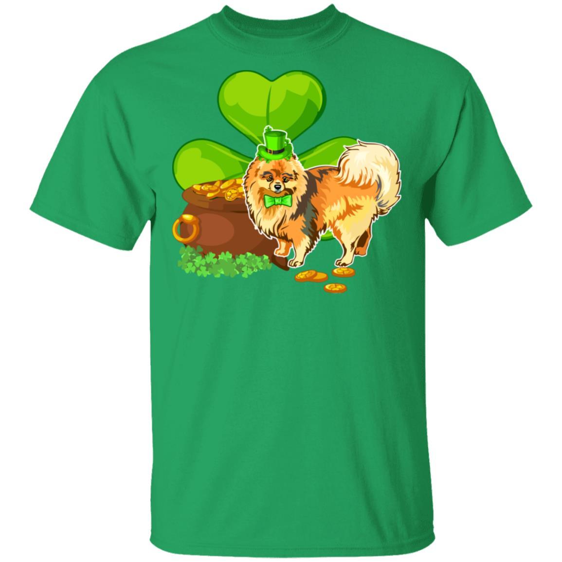 Pomeranian St Patrick's Day Irish Dog Lover Funny Gifts-T-Shirt & Hoodie-Classic T-Shirt-Irish Green