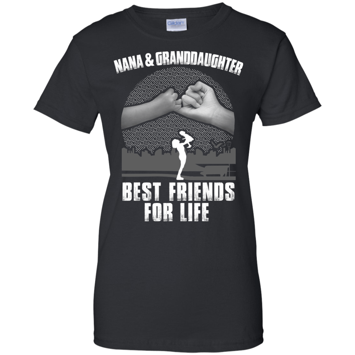 Nana and Granddaughter Best Friends For Life-T-Shirt & Hoodie-Women's T-Shirt-Black