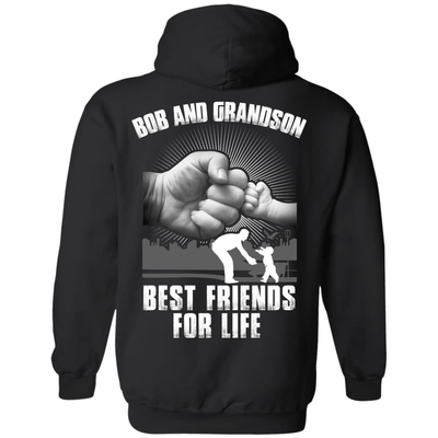 Bob And Grandson Best Friends For Life-T-Shirt & Hoodie-Pullover Hoodie-Black