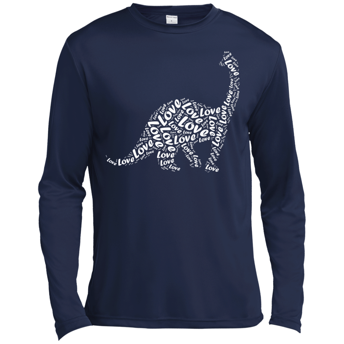 I Love Dinosaur-T-Shirt & Hoodie-Long Sleeve T-Shirt-Navy