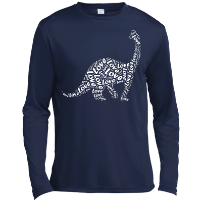 I Love Dinosaur-T-Shirt & Hoodie-Long Sleeve T-Shirt-Navy