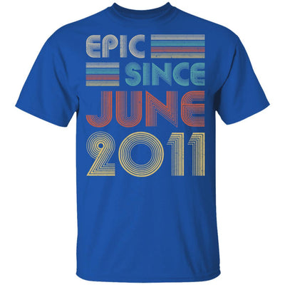 Epic Since June 2011 Vintage 10th Birthday Gifts Youth-Youth Shirt-Youth T-Shirt-Royal
