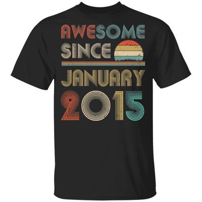 Awesome Since January 2015 Vintage 6th Birthday Gifts Youth-Youth Shirt-Youth T-Shirt-Black