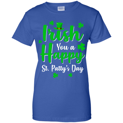 Irish You A Happy St. Patty's Day Saint Patricks Pun-T-Shirt & Hoodie-Women's T-Shirt-Royal