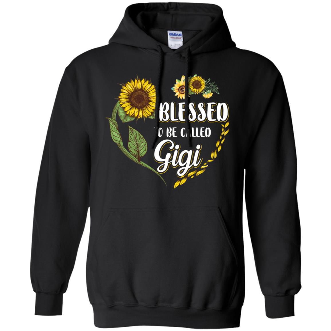 Blessed To Be Called Gigi Sunflower Mothers Day Gift-T-Shirt & Tank Top-Pullover Hoodie-Black