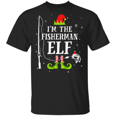 I'm The Fisherman Elf Matching Funny Fishing Christmas Xmas-T-Shirt & Sweatshirt-Classic T-Shirt-Black