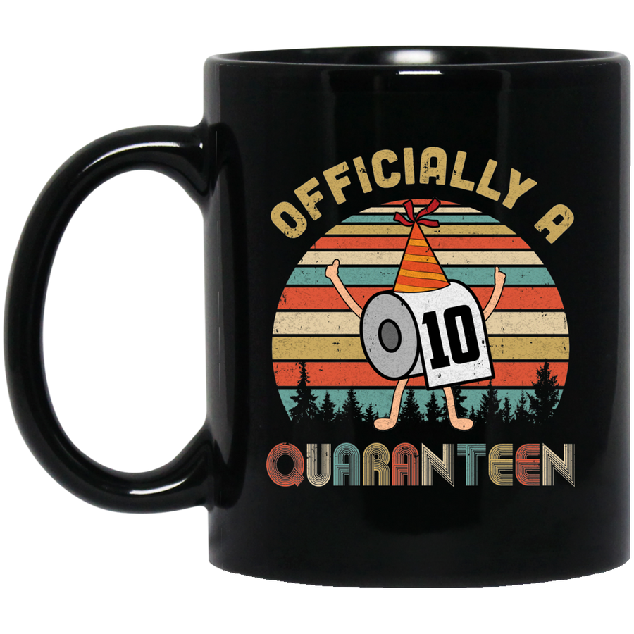 Officially A 10th Quaranteen 2011 Birthday Social Distancing Youth Mug-Coffee Mug-BM11OZ 11 oz. Black Mug-Black
