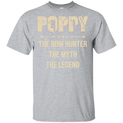 Poppy The Bow Hunter The Myth The Legend Funny Hunting-T-Shirt & Hoodie-Classic T-Shirt-Sport Grey