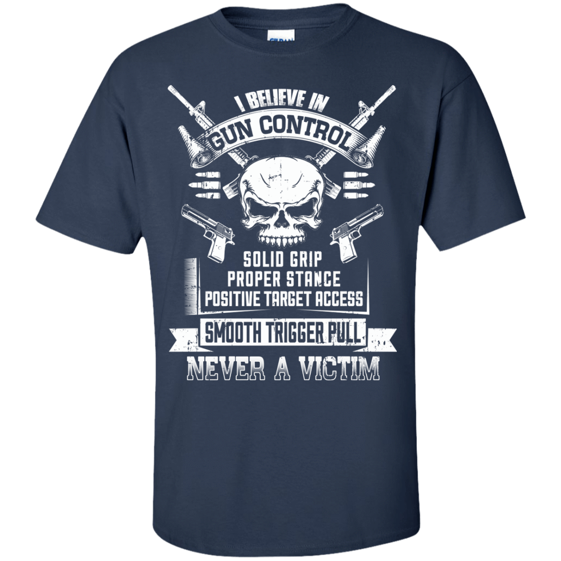 I Believe In Gun Control-T-Shirt & Hoodie-Classic T-Shirt-Navy