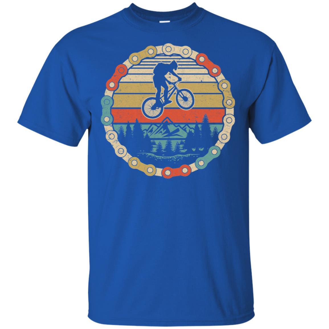 Vintage Retro Biking MTB Mountain Bike-T-Shirt & Hoodie-Classic T-Shirt-Royal