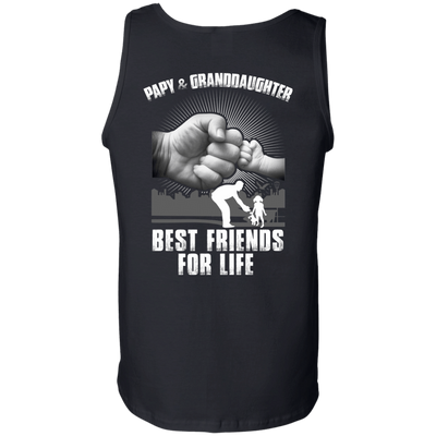 Papy And Granddaughter Best Friends For Life-T-Shirt & Hoodie-Unisex Tank-Black