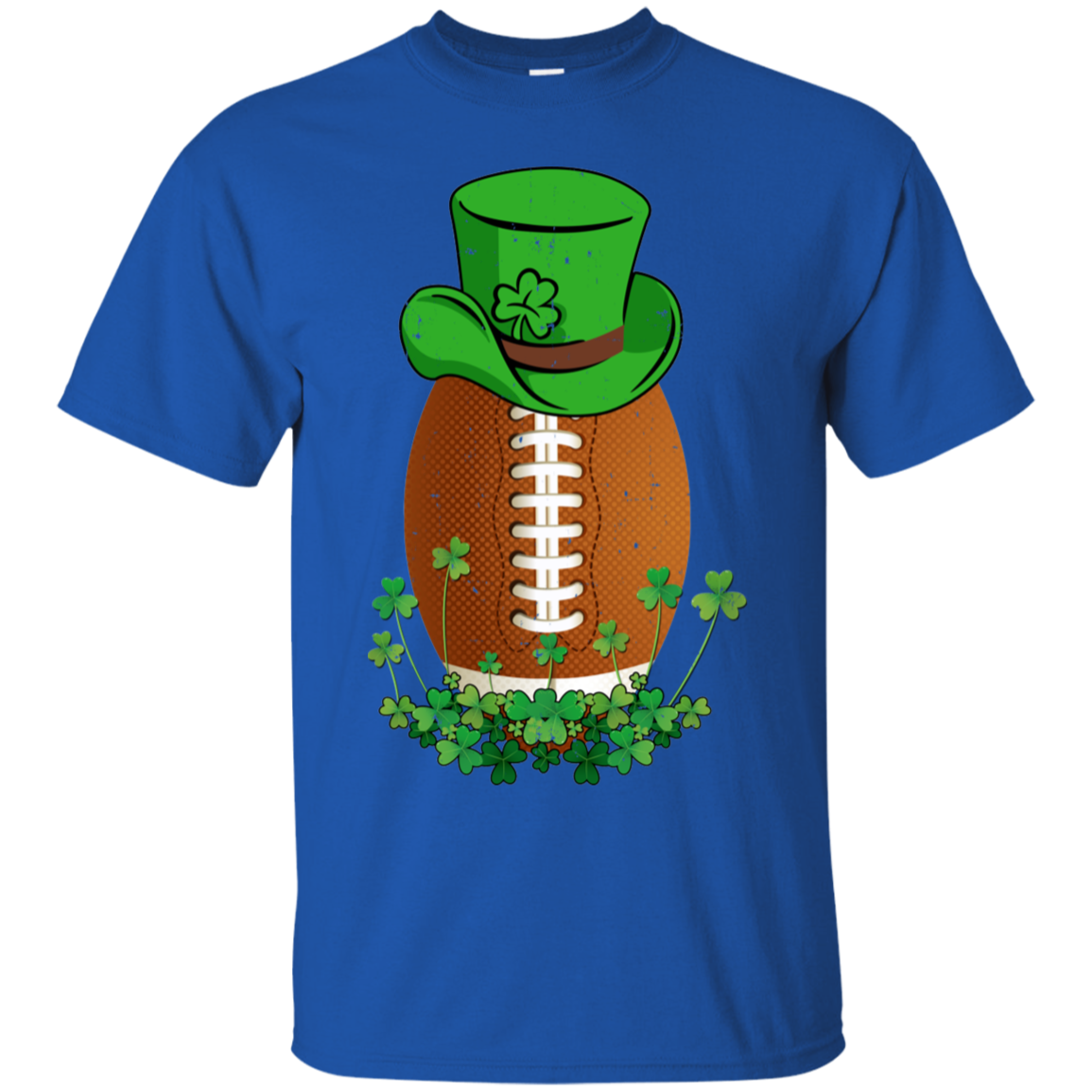 Shamrock Football Leprechaun St Patricks Day-T-Shirt & Hoodie-Classic T-Shirt-Royal