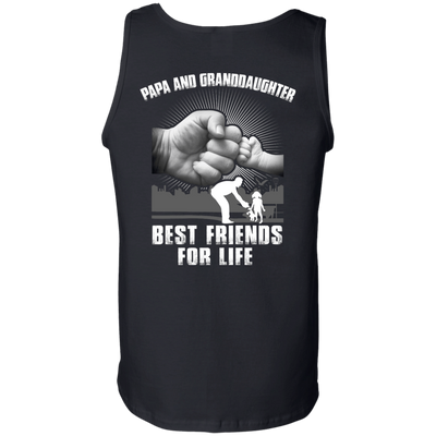 Papa And Granddaughter Best Friends For Life-T-Shirt & Hoodie-Unisex Tank-Black