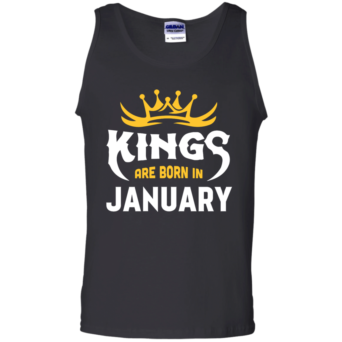 Kings Are Born In January-T-Shirt & Hoodie-Unisex Tank-Black