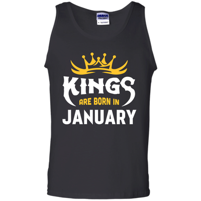Kings Are Born In January-T-Shirt & Hoodie-Unisex Tank-Black
