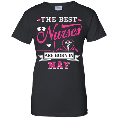 The Best Nurses Are Born In May-T-Shirt & Hoodie-Women's T-Shirt-Black