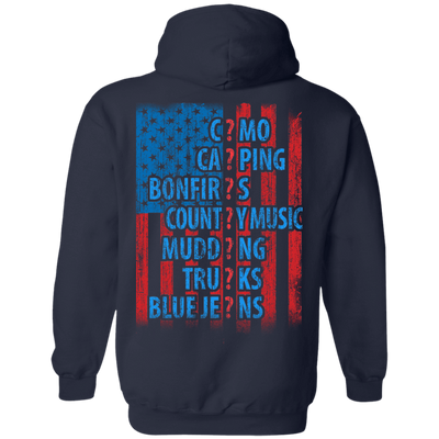 I LOVE AMERICAN COUNTRY-T-Shirt & Hoodie-Pullover Hoodie-Navy