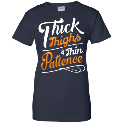 Thick Thighs Thin Patience-T-Shirt & Hoodie-Women's T-Shirt-Navy