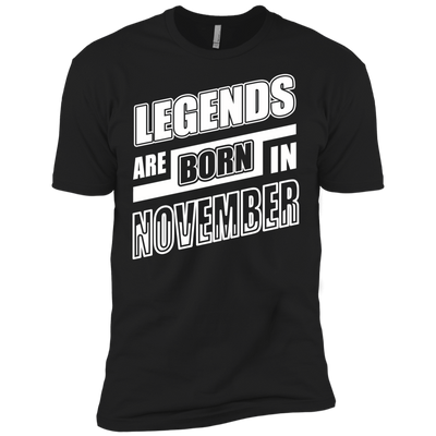 Legends are born in NOVEMBER-T-Shirt & Hoodie-Premium T-Shirt-Black