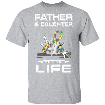 Father And Daughter Best Friends For Life Autism Awareness-T-Shirt & Hoodie-Classic T-Shirt-Sport Grey