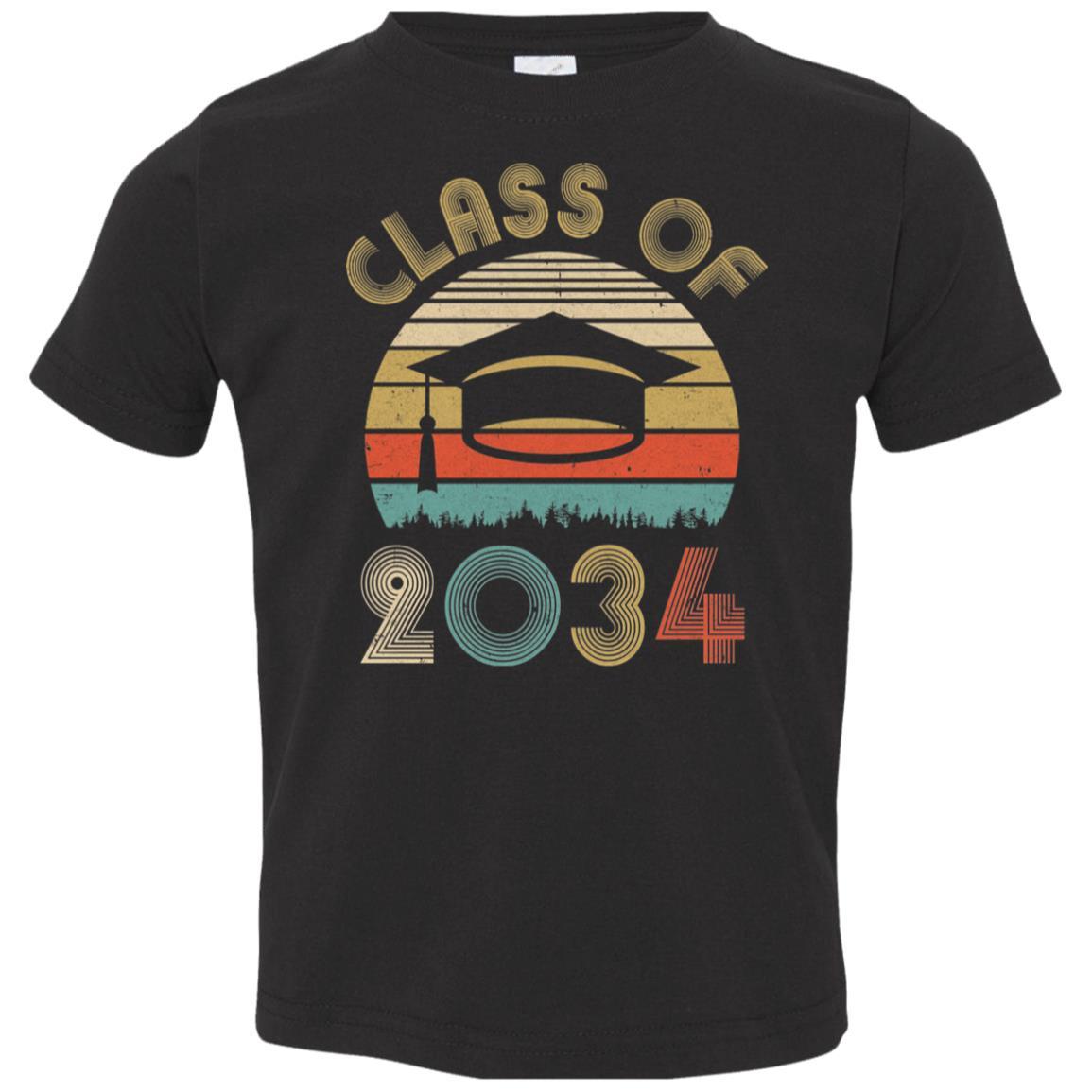 Class Of 2034 Grow With Me Graduation First Day Of School Youth-Youth Shirt-Toddler T-Shirt-Black