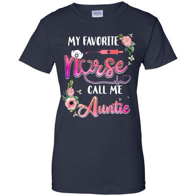 My Favorite Nurse Call Me Auntie Nursing Mothers Day Gift-T-Shirt & Hoodie-Women's T-Shirt-Navy