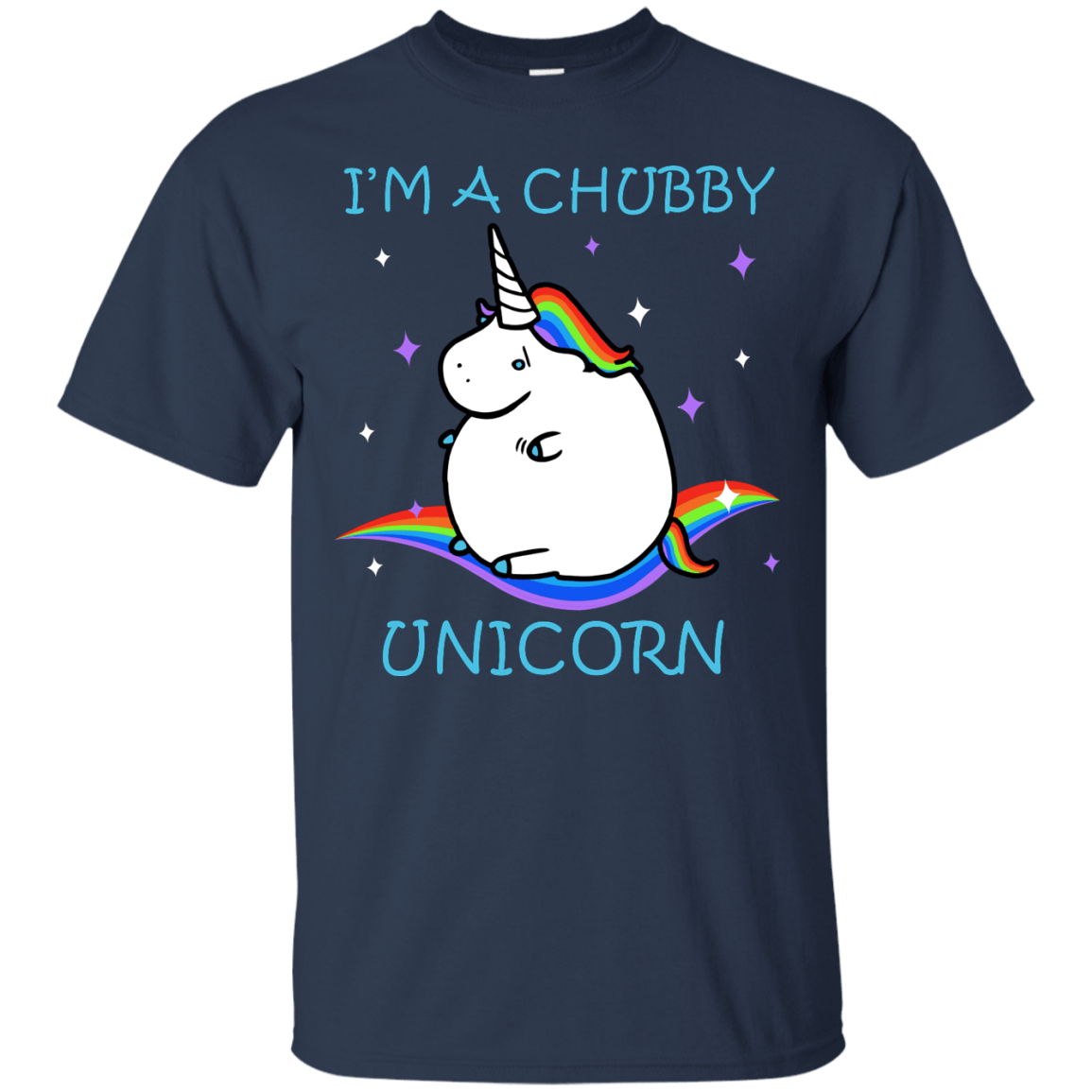I'm A Chubby Unicorn-T-Shirt & Hoodie-Classic T-Shirt-Navy