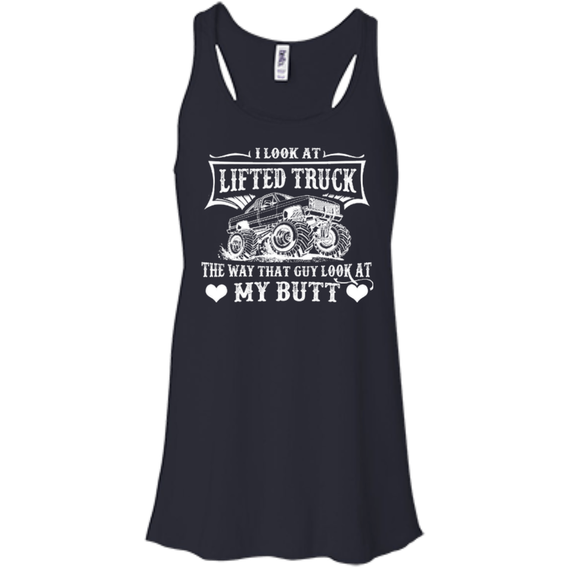 I Look At Lifted Truck-T-Shirt & Hoodie-Women's Flowy Racerback Tank-Midnight