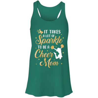 It Takes A Lot Of Sparkle To Be A Cheer Mom-T-Shirt & Tank Top-Women's Flowy Racerback Tank-Kelly Green