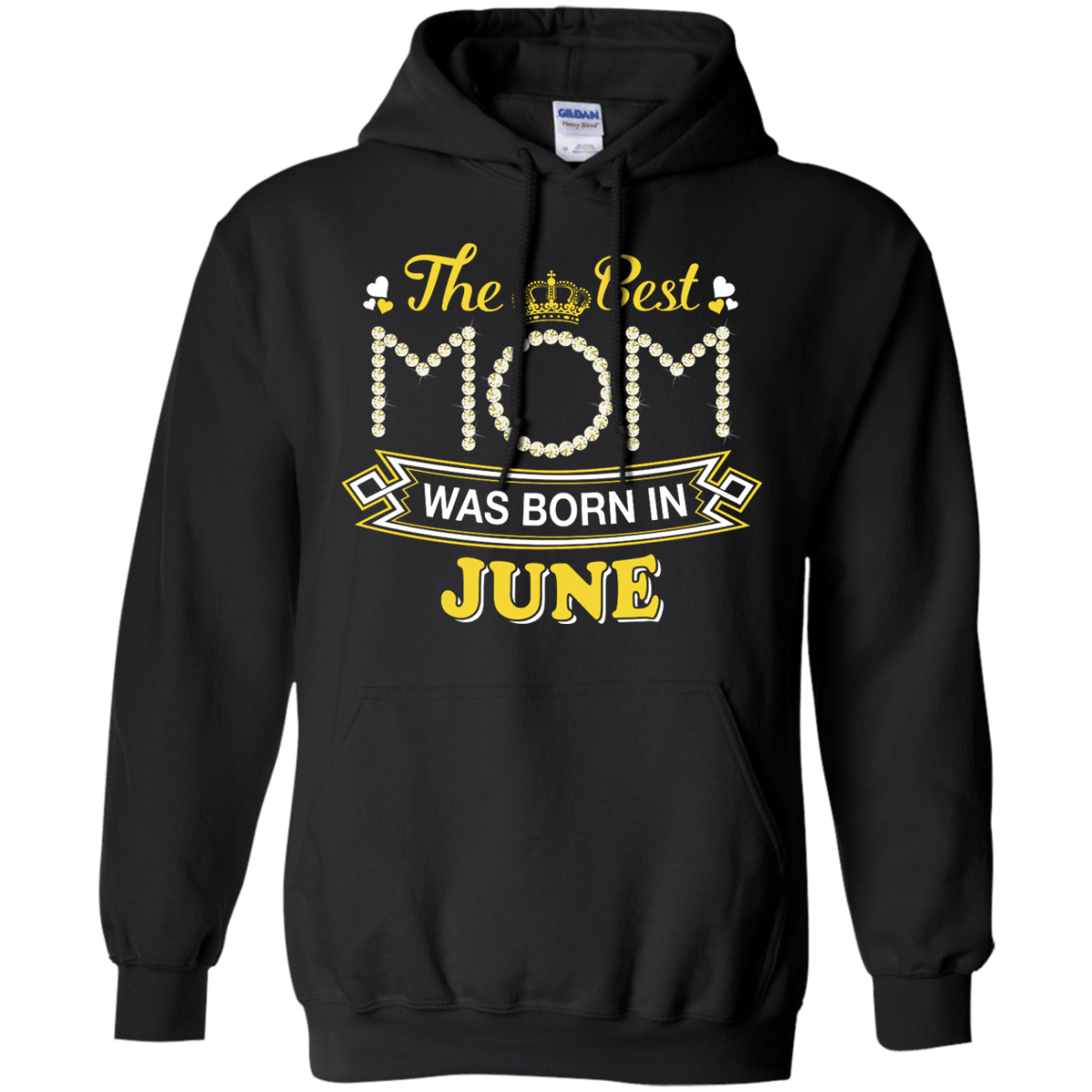 The Best Mom Was Born In June-T-Shirt & Hoodie-Pullover Hoodie-Black