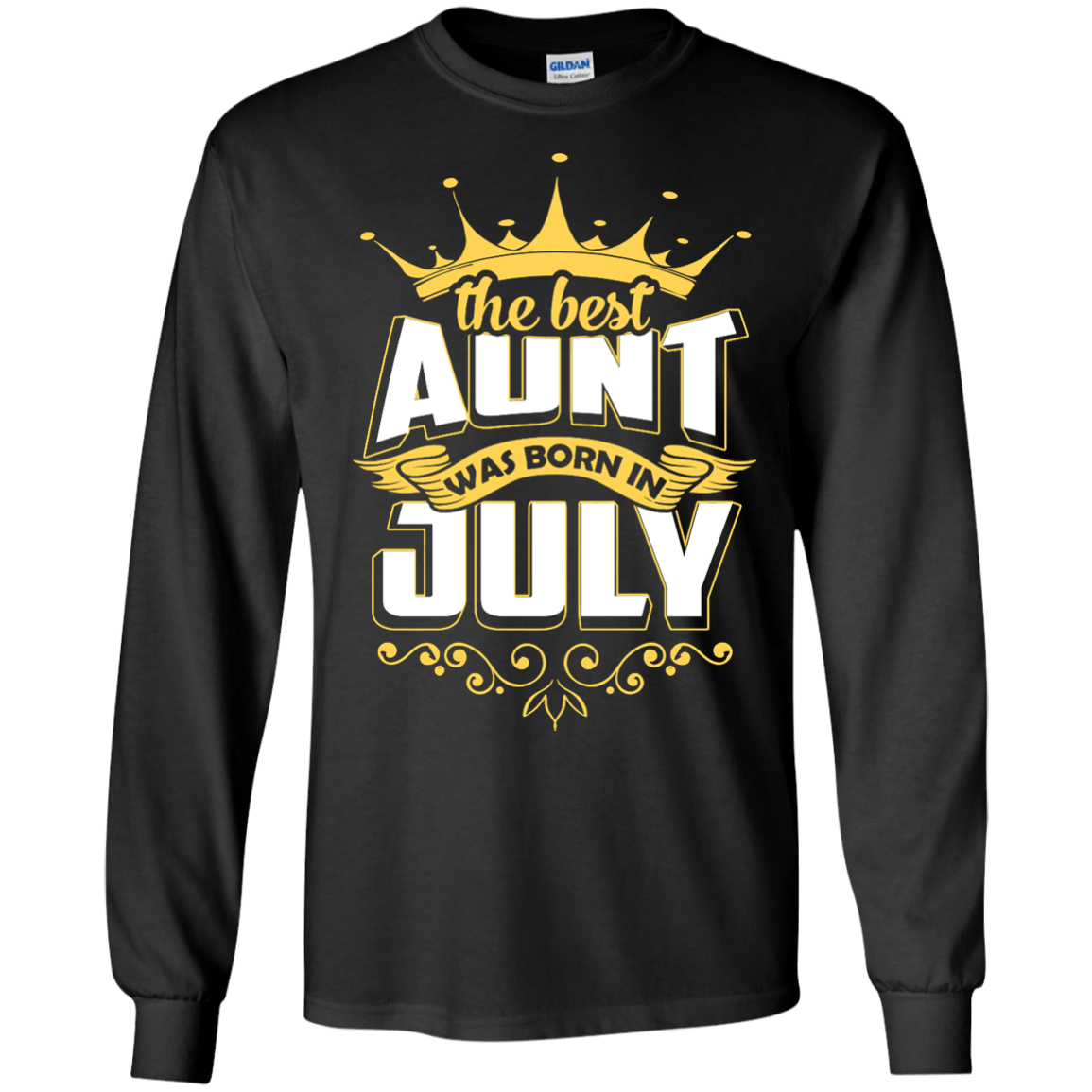 The Best Aunt Was Born In July-T-Shirt & Hoodie-Long Sleeve T-Shirt-Black