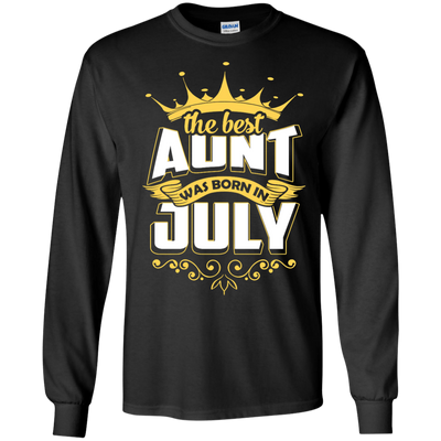 The Best Aunt Was Born In July-T-Shirt & Hoodie-Long Sleeve T-Shirt-Black