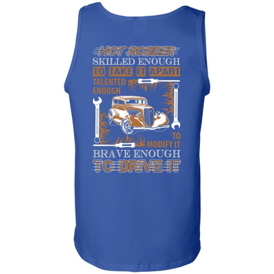 Hot Rodder Skulled Enough To Take It Apart-T-Shirt & Hoodie-Unisex Tank-Royal