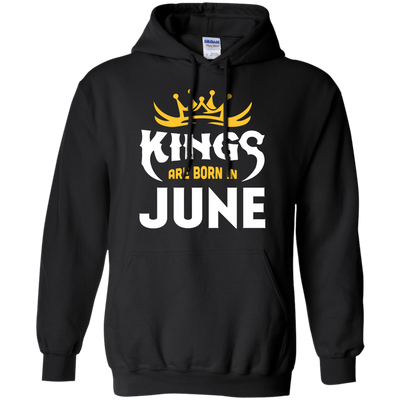Kings Are Born In June-T-Shirt & Hoodie-Pullover Hoodie-Black