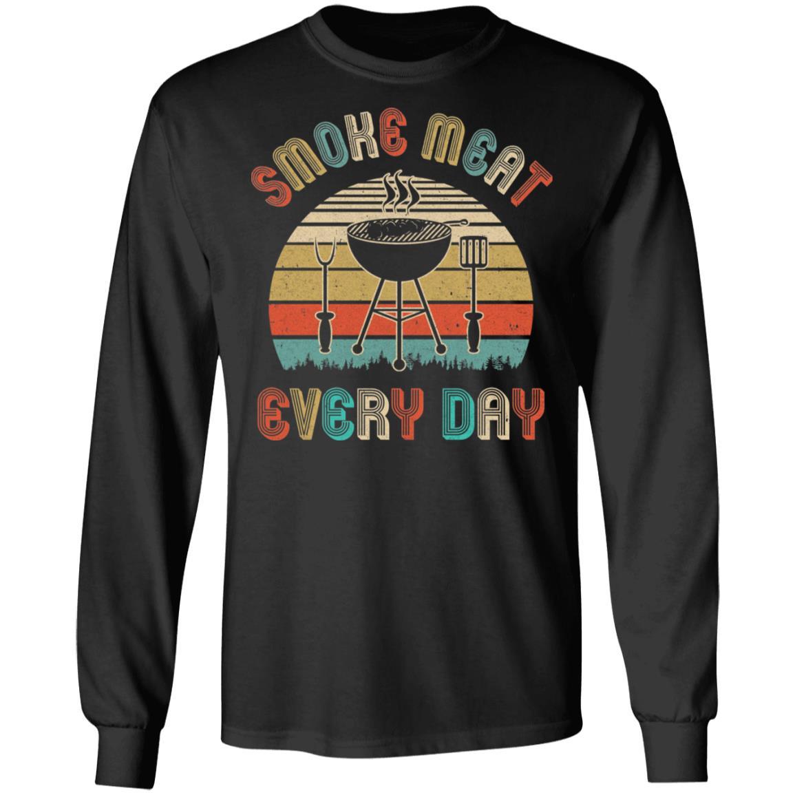 BBQ Barbecue Smoker Grilling Griller Chef Gifts-T-Shirt & Hoodie-Long Sleeve T-Shirt-Black