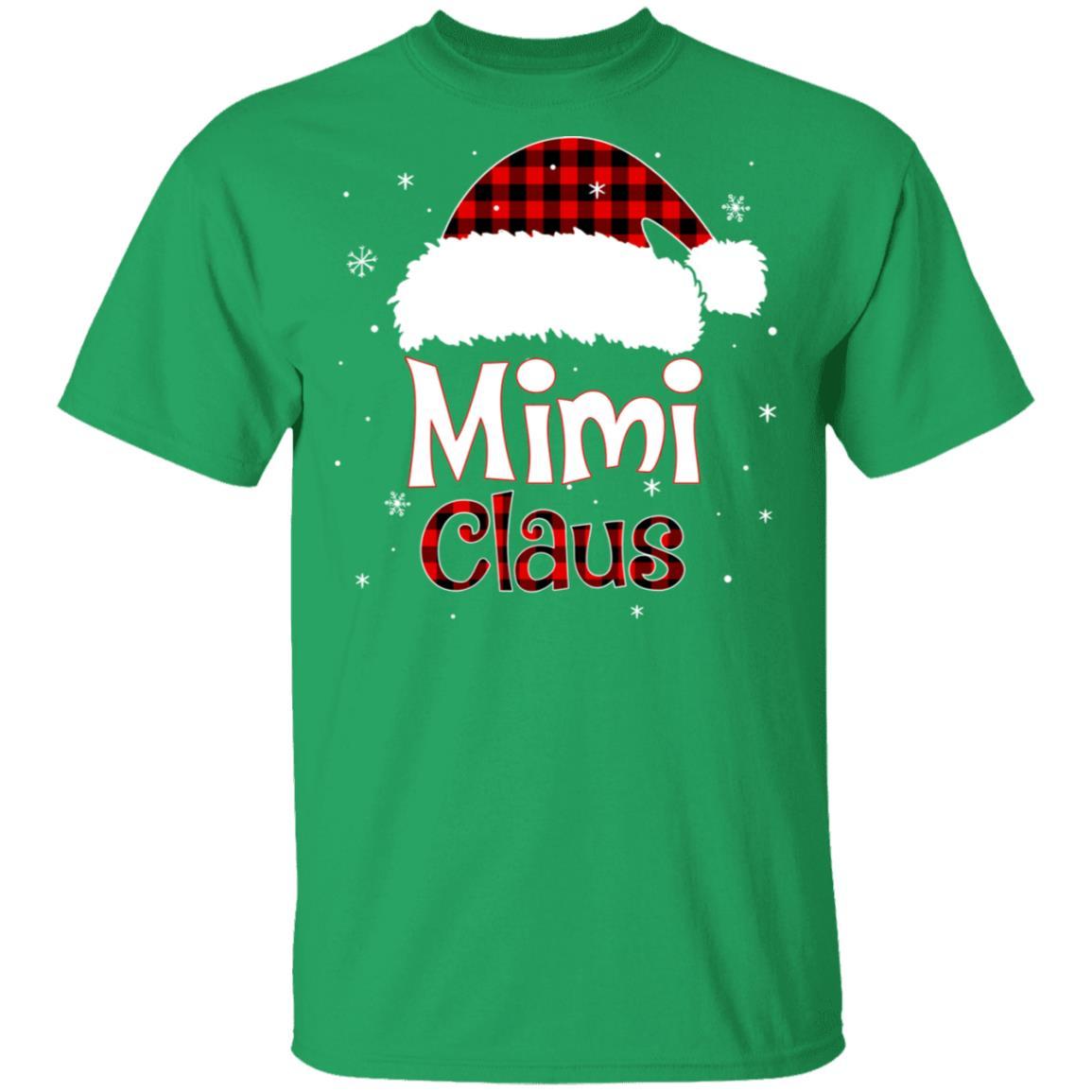 Santa Mimi Claus Red Plaid Family Pajamas Christmas Gift-T-Shirt & Sweatshirt-Classic T-Shirt-Irish Green