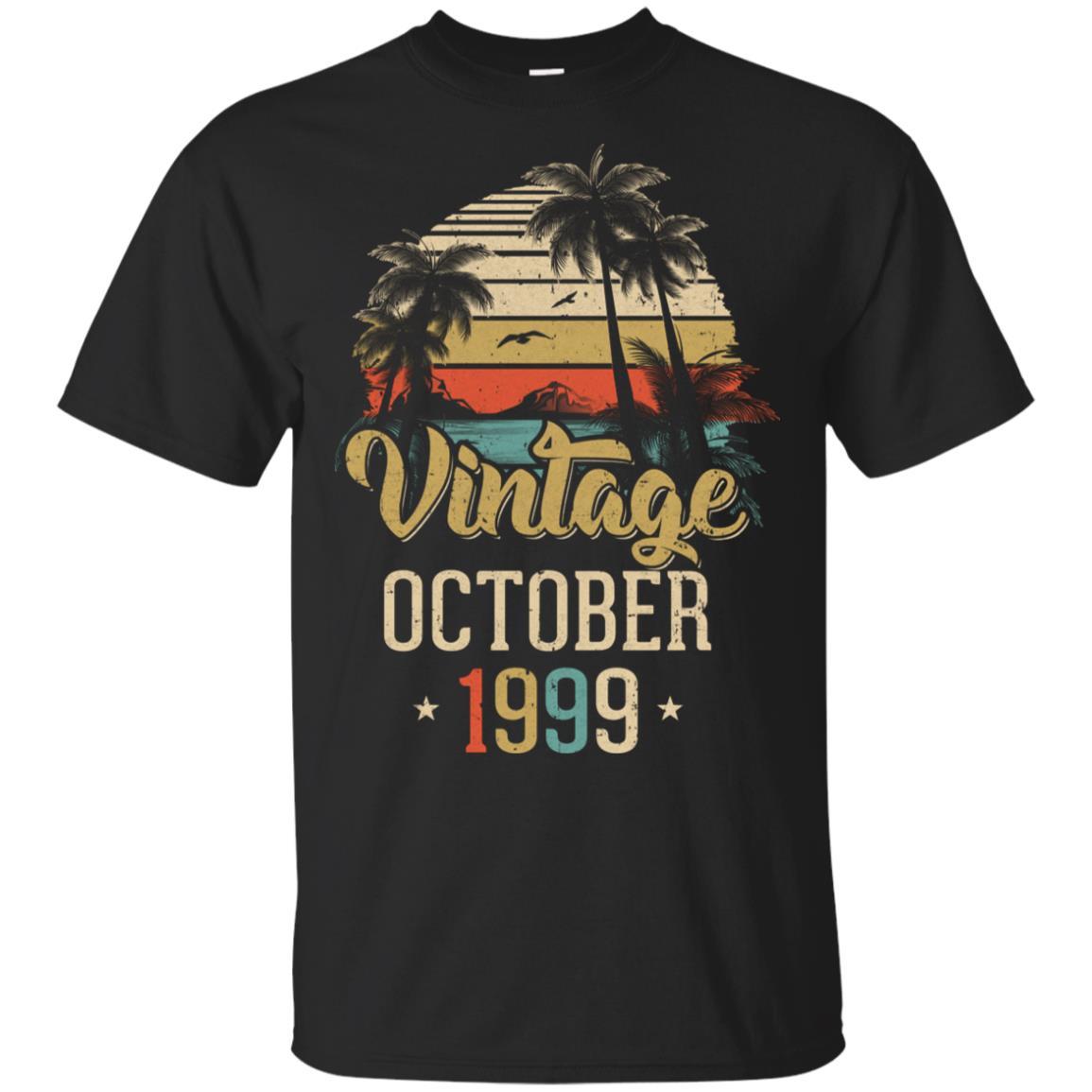 Retro Classic Vintage October 1999 22th Birthday Gift-T-Shirt & Hoodie-Classic T-Shirt-Black