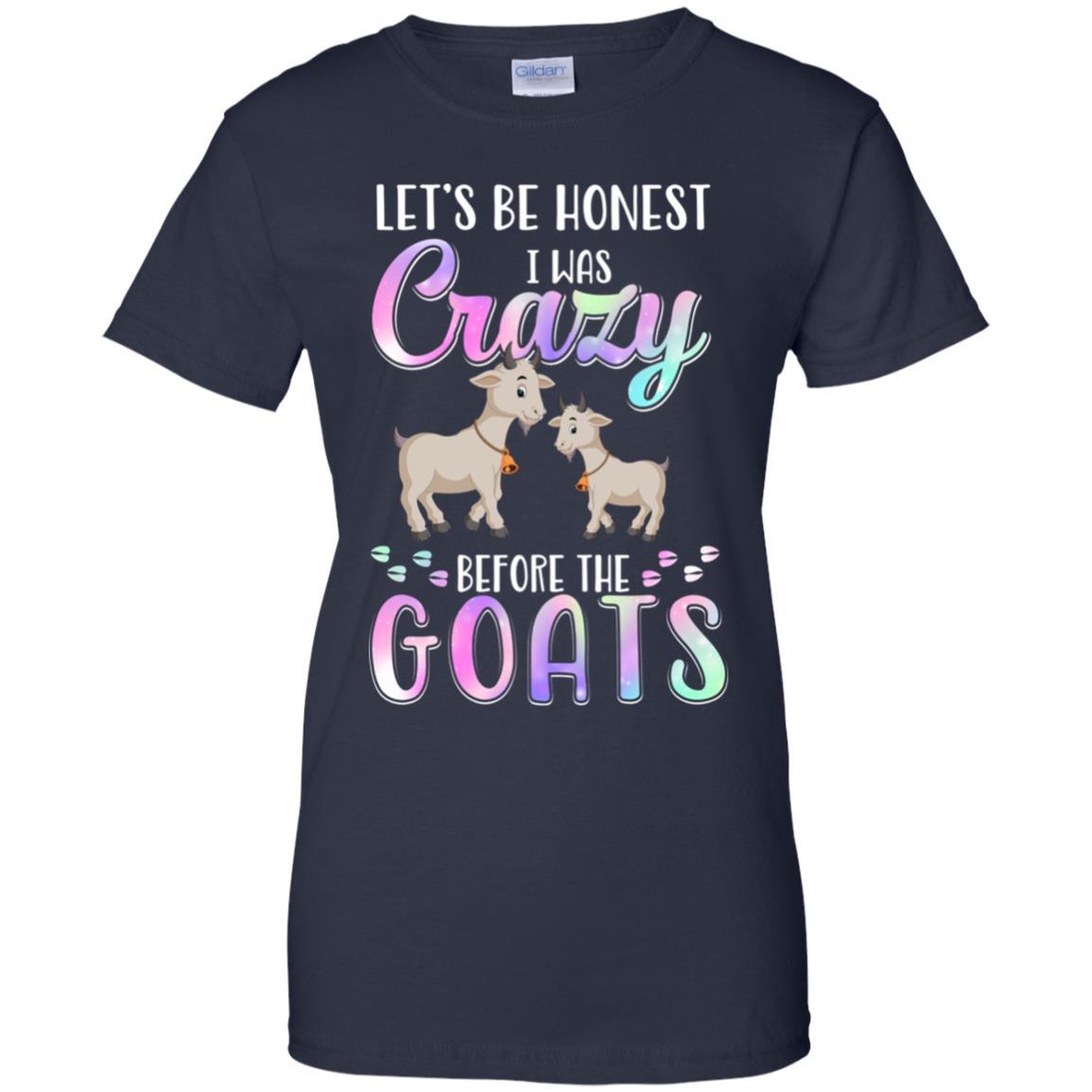 Let's Be Honest I Was Crazy Before The Goats-T-Shirt & Tank Top-Women's T-Shirt-Navy