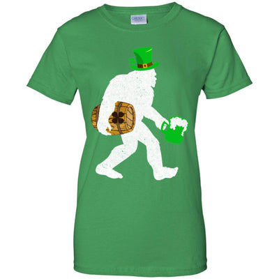 Shamrock Irish Drunk Bigfoot St Patrick's Day-T-Shirt & Hoodie-Women's T-Shirt-Irish Green