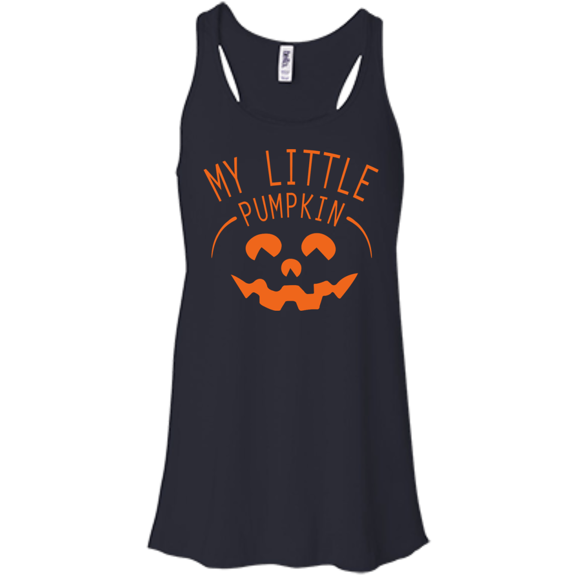 My Little Pumpkin Halloween Maternity T-Shirt-T-Shirt & Hoodie-Women's Flowy Racerback Tank-Midnight