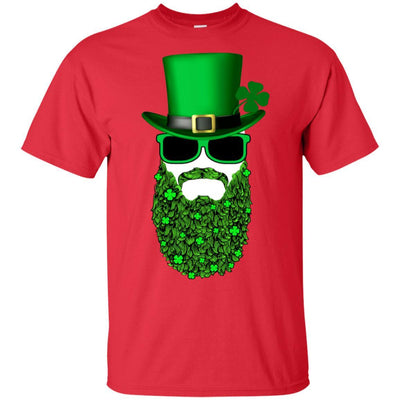 Bearded Man Moustache Leprechauns St Patrick's Day-T-Shirt & Hoodie-Classic T-Shirt-Red