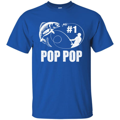 #1 Pop Pop Fishing Fisherman Best Fathers Day Gift-T-Shirt & Hoodie-Classic T-Shirt-Royal