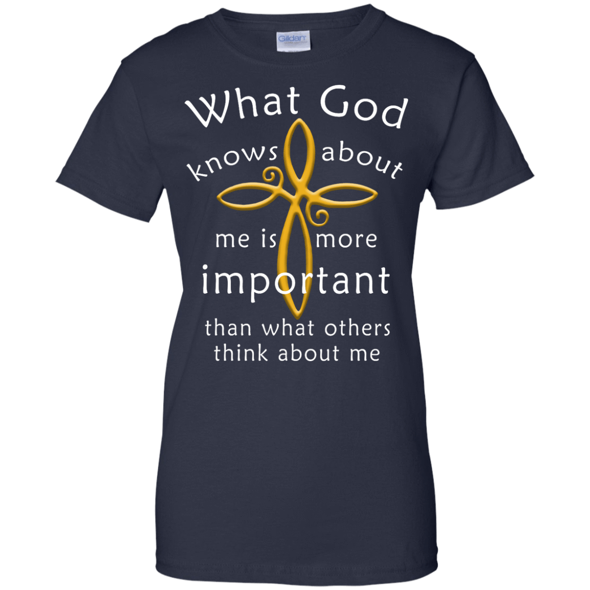 What God Knows About Me Is More Important-T-Shirt & Hoodie-Women's T-Shirt-Navy