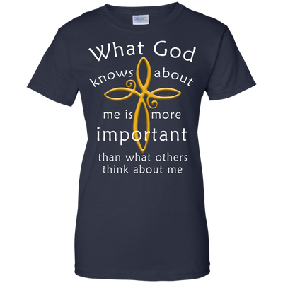What God Knows About Me Is More Important-T-Shirt & Hoodie-Women's T-Shirt-Navy